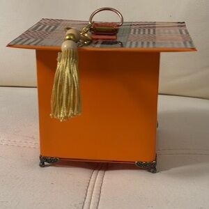 Orange Decorative Gift Box with Tassel